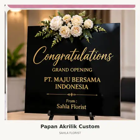 Papan Bunga Akrilik Kembangan